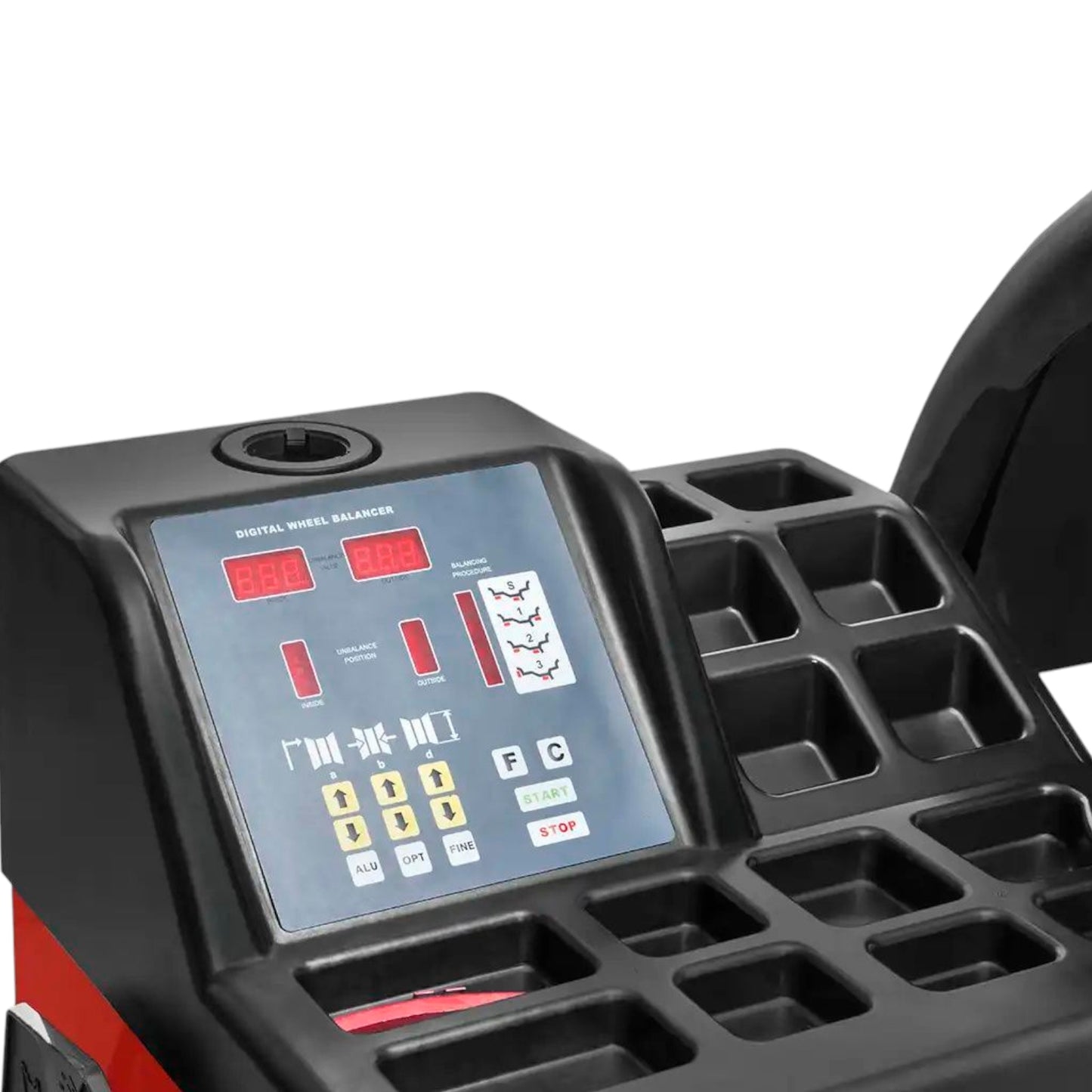 Halbautomatische Radwuchtmaschine für PKW und Transporter REDATS W-200