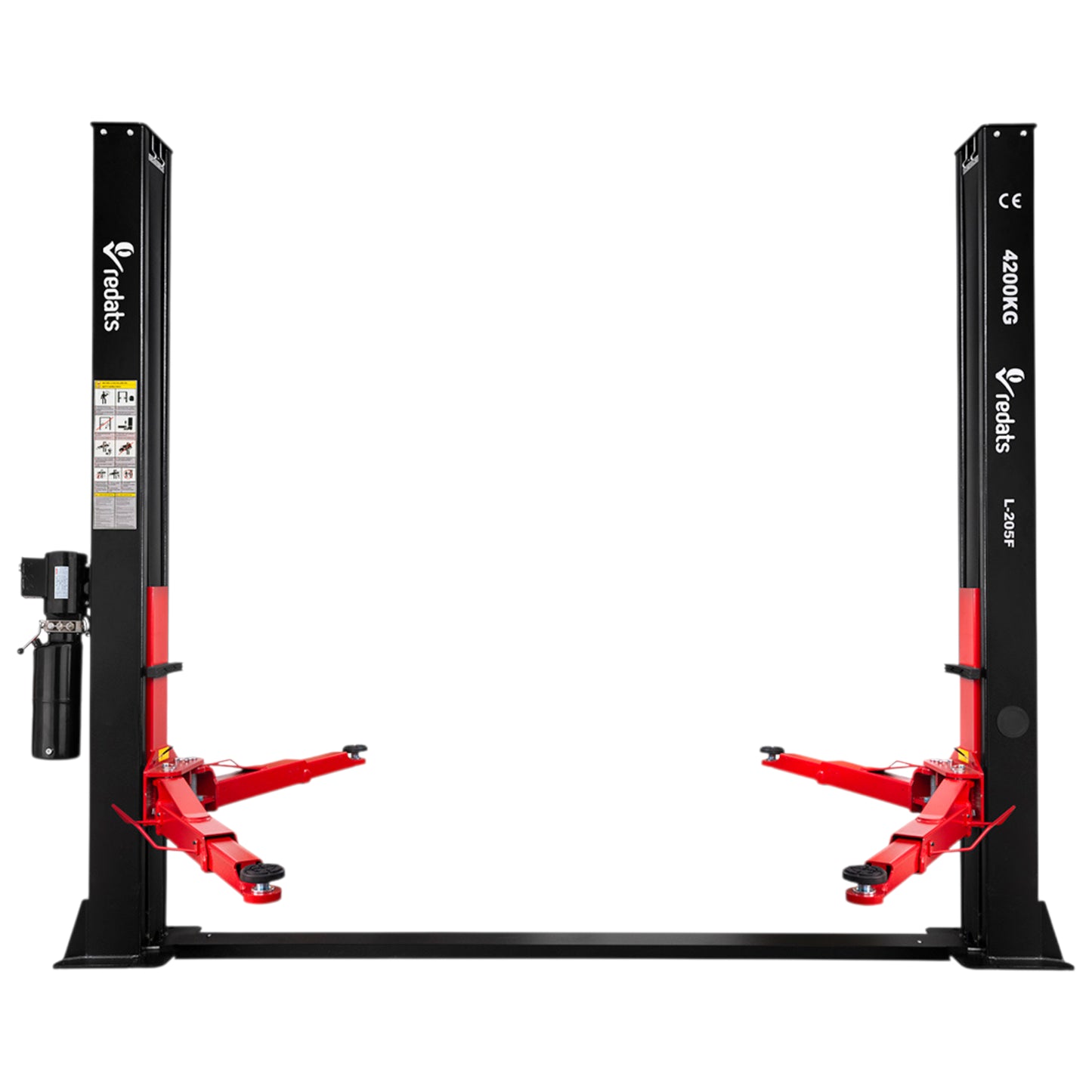 REDATS L-205F Hebebühne Halbautomatik 4,2T 230V – Zweisäulenhebebühne für PKW & Transporter