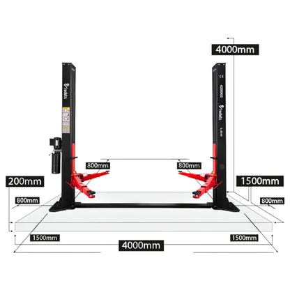 Elektrohydraulische 4,2T Hebebühne Semi-Automatik 380V Redats L-205R - Verstärkte Ausführung!
