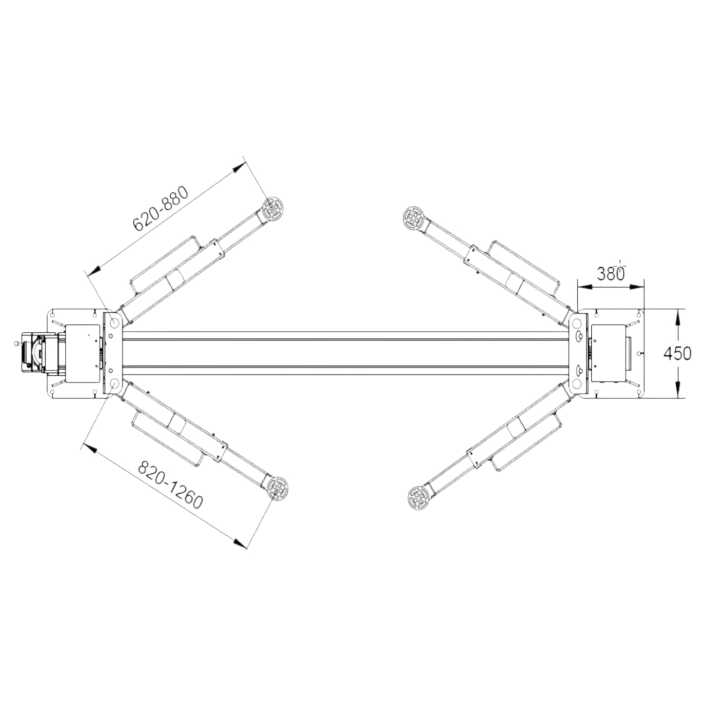 Elektrohydraulische 4,0T Hebebühne Automatik 380V Redats L-220R - Verstärkte Ausführung