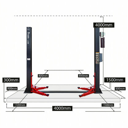 Elektrohydraulische 4,0T Hebebühne Automatik 380V Redats L-220 - Komplettpaket!