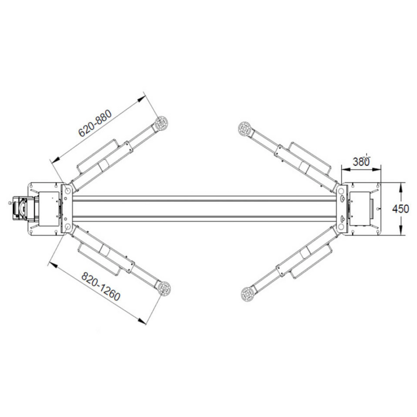 Elektrohydraulische 4,0T Hebebühne Automatik 380V Redats L-220 - Komplettpaket!