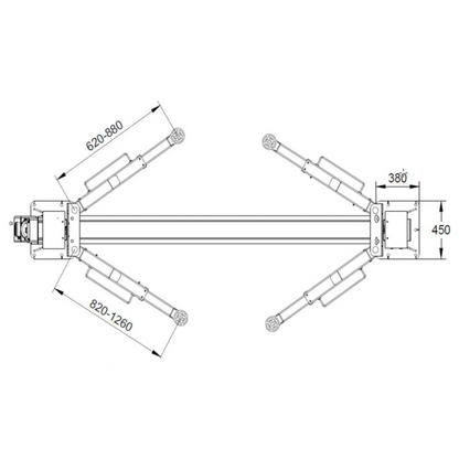 Elektrohydraulische 4,0T Hebebühne Automatik 380V Redats L-220 - Komplettpaket!
