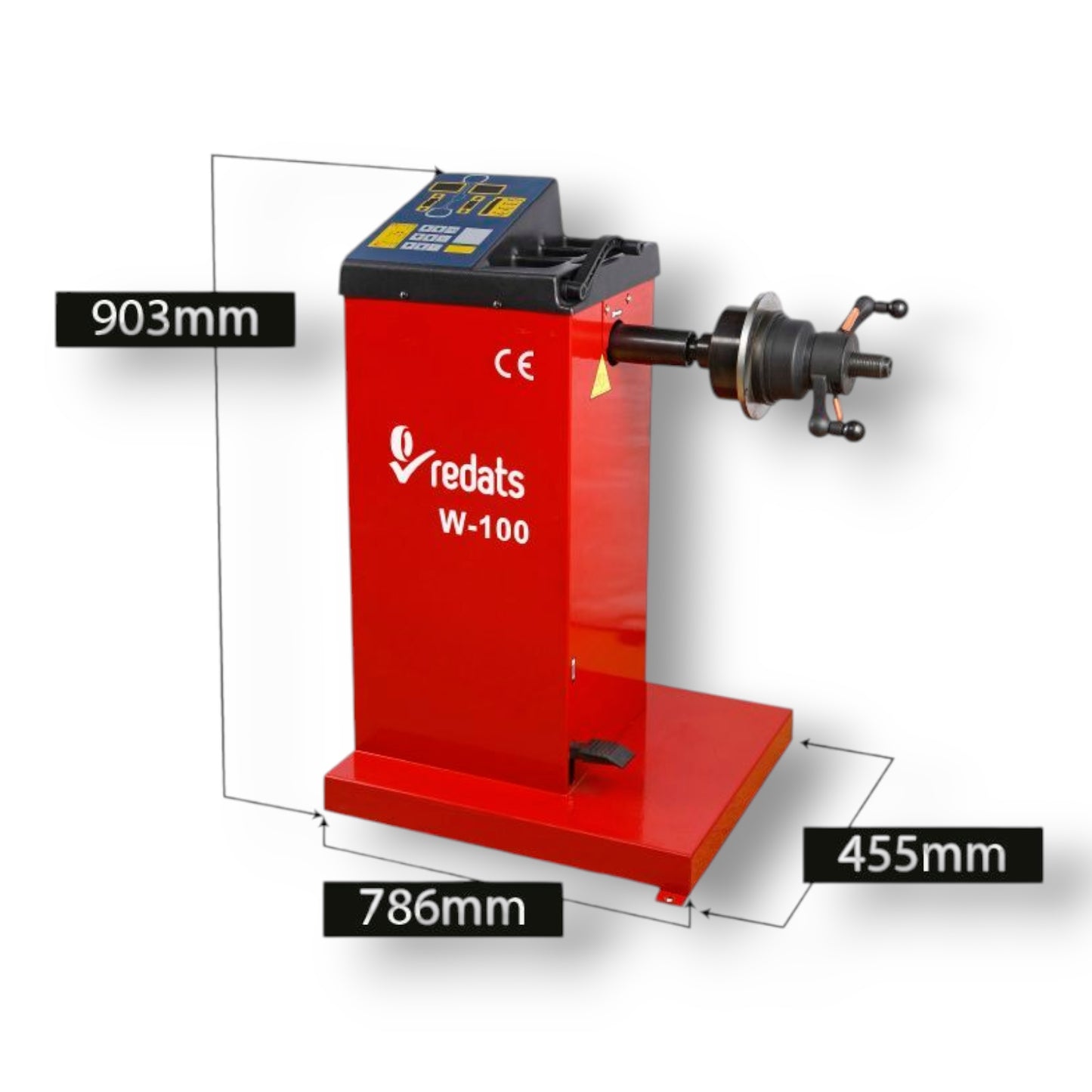 Halbautomatische Reifenwuchtmaschine für PKW und Transporter REDATS W-100