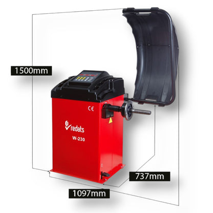 Automatische Reifenwuchtmaschine für PKW und Transporter REDATS W-230