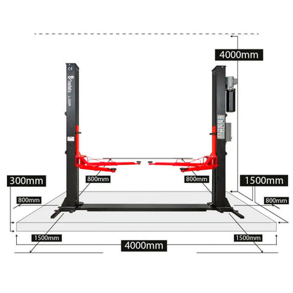 Elektrohydraulische 4,0T Hebebühne Automatik 380V Redats L-220R - Verstärkte Ausführung