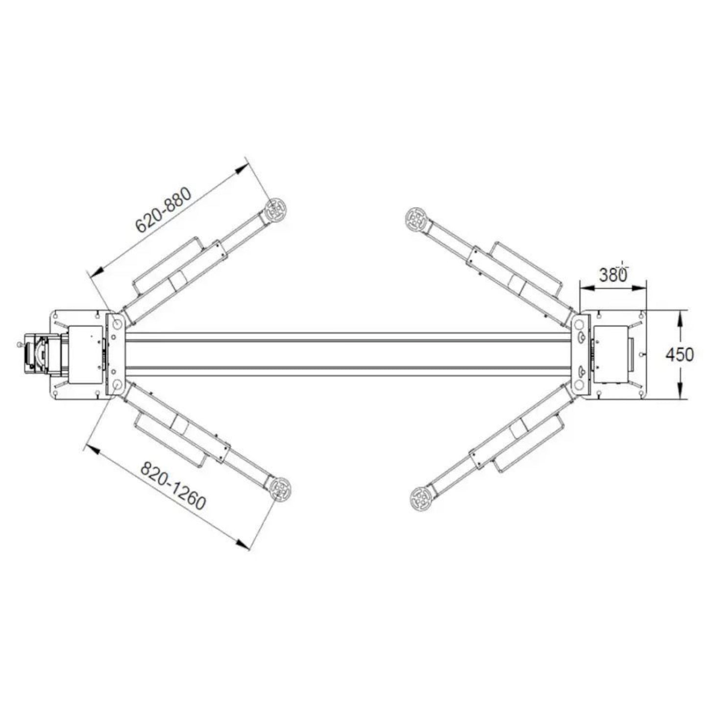 Elektrohydraulische 4,0T Hebebühne Automatik 380V Redats L-220R - Verstärkte Ausführung