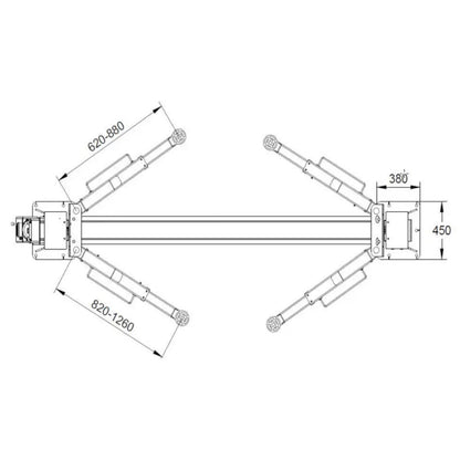 Elektrohydraulische 4,0T Hebebühne Automatik 230V Redats L-220F - Komplettpaket!
