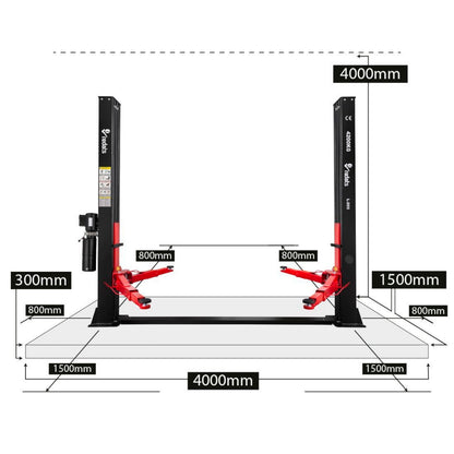Elektrohydraulische 4,2T Hebebühne Semi-Automatik 380V Redats L-205 - Komplettpaket!