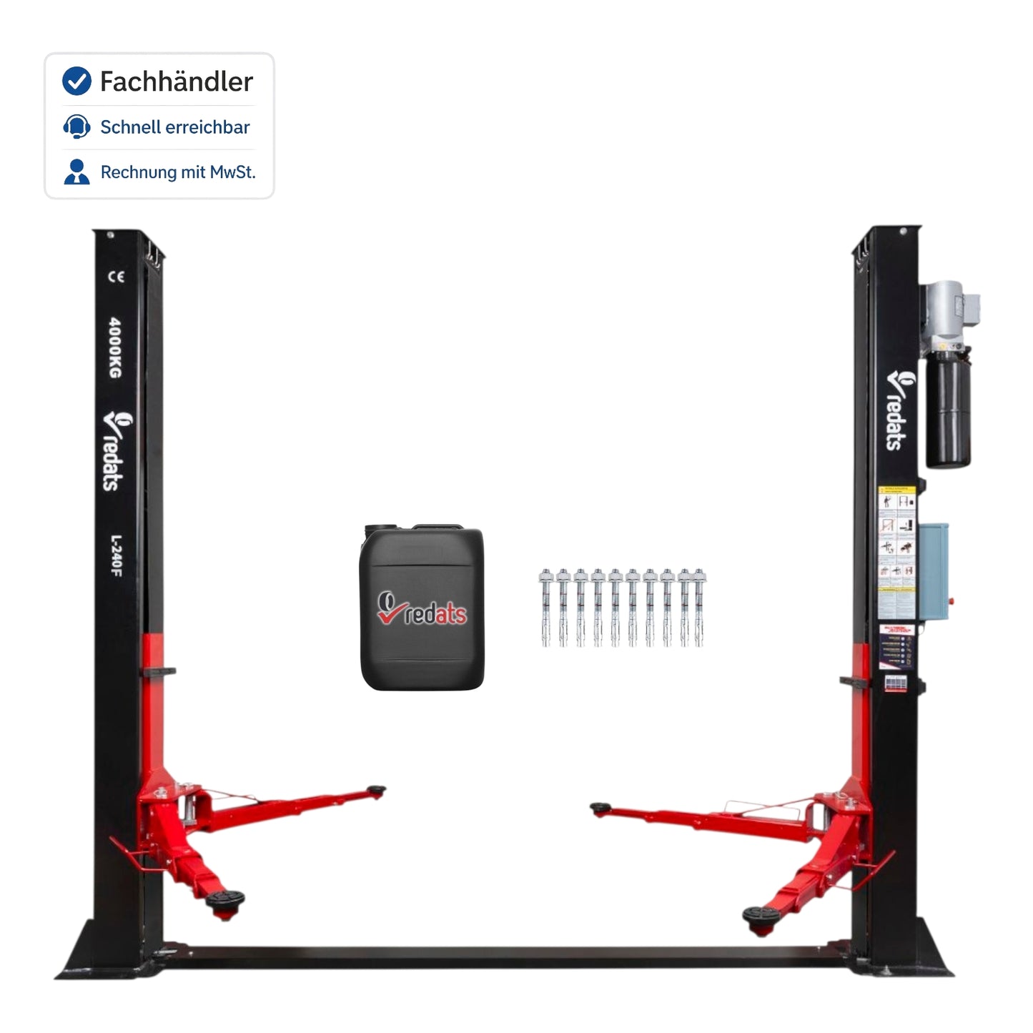 4.0T Hebebühne L-240F (230V) + Montiermaschine M-201F (230V) + Wuchtmaschine W-100 (230V)