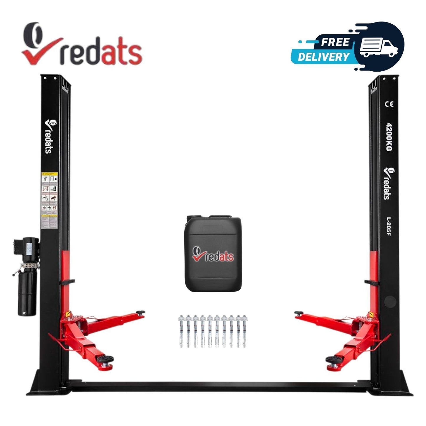 REDATS L-205F Zweisäulenhebebühne 4,2T 230V Werkstattausrüstung