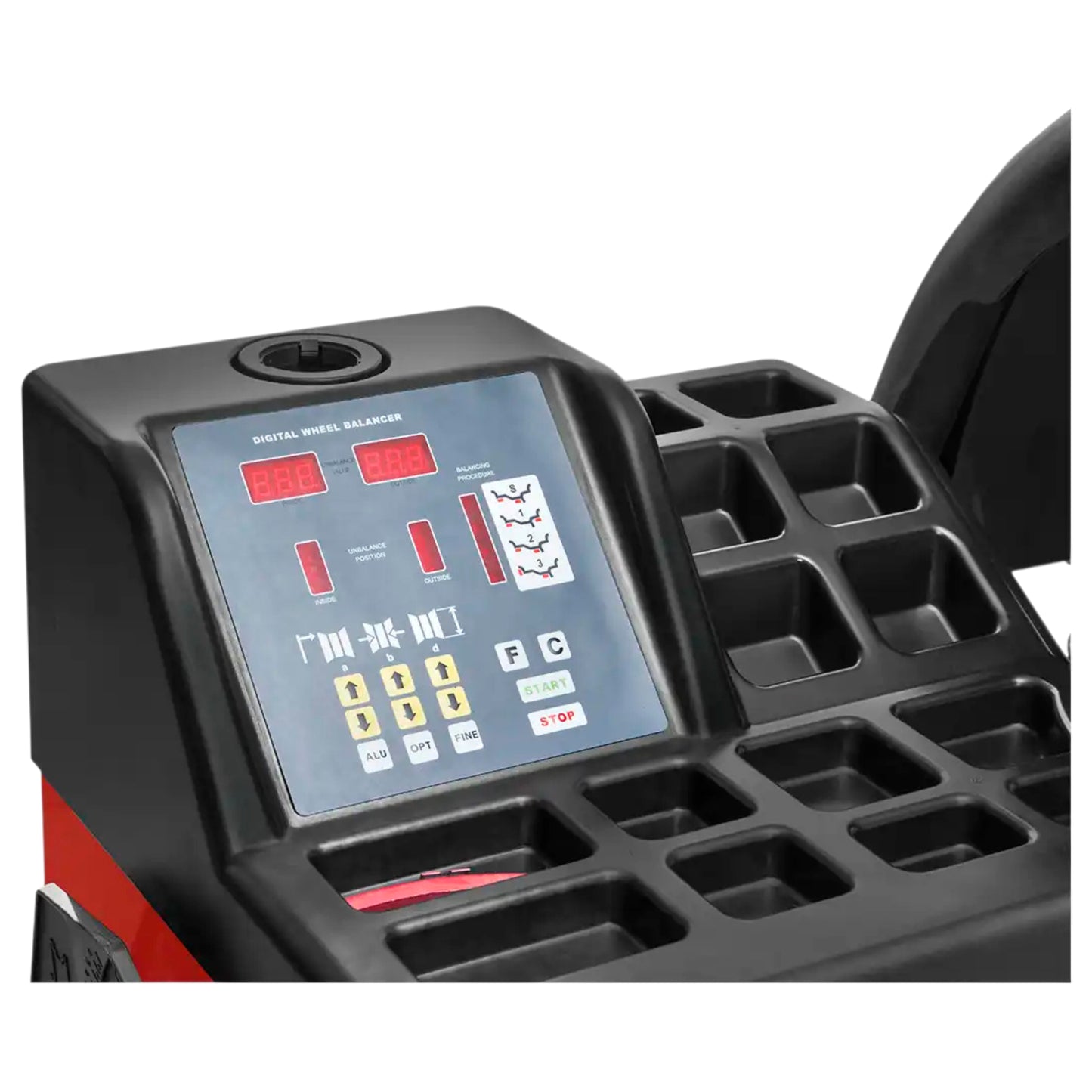 Halbautomatische Radwuchtmaschine für PKW und Transporter REDATS W-200